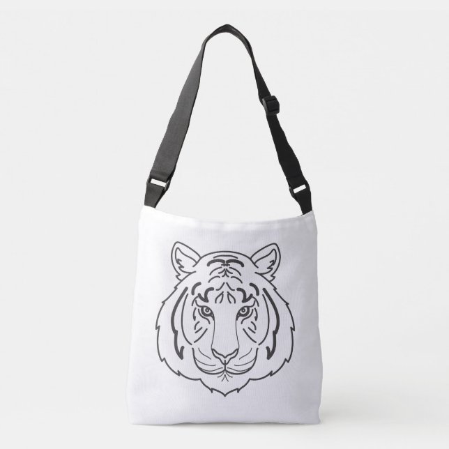 Tiger Illustration Axelväska (Framsida)