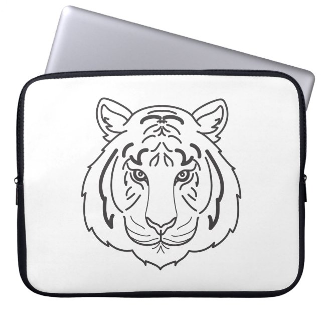 Tiger Illustration Laptop Fodral (Framsidan)