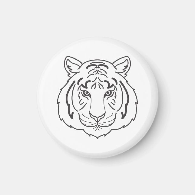 Tiger Illustration Magnet (Framsidan)