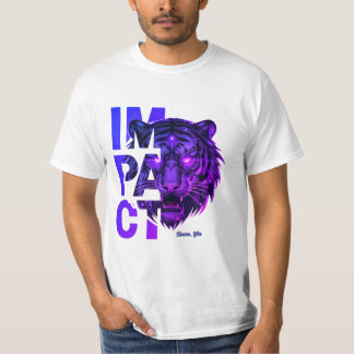 Tiger 'IMPACT' - Djärv lila estetisk t-shirt