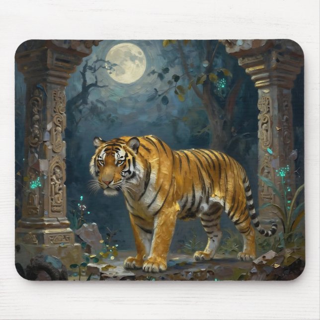 Tiger in Ancient Dunes under the Full Moon Musmatta (Framsidan)