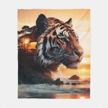 Tiger in the sunset / Tiger im Sonnenuntergang