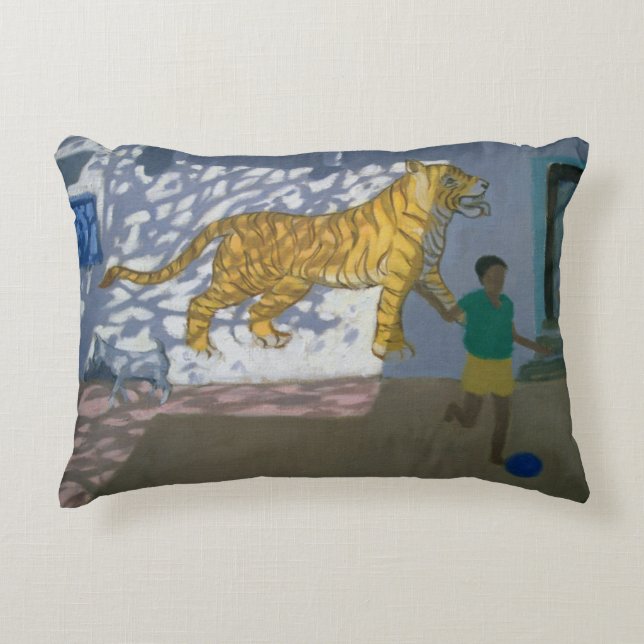Tiger India Prydnadskudde (Framsidan)