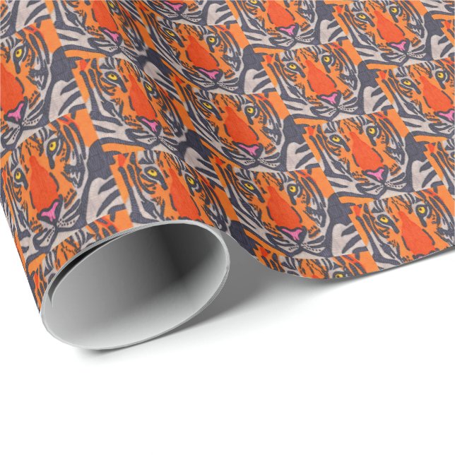 Tiger - Inpackningspapper Presentpapper (Rullad Hörn)