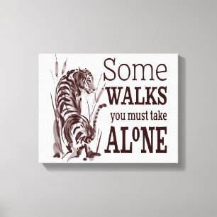 Tiger Japansk Art Stil Motivational Quote Canvastryck
