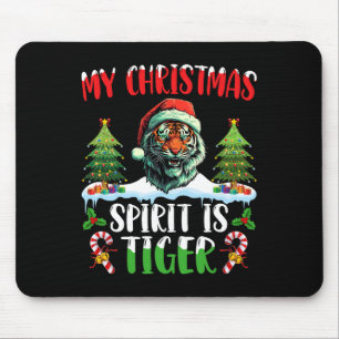 Tiger jul Santa hatt Xmas Min julstämning Musmatta