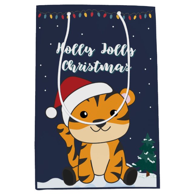 Tiger jul Snö Winter Animals Tiger Medium G (Framsidan)