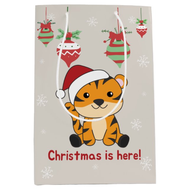 Tiger jul Snö Winter Animals Tiger Medium G (Framsidan)