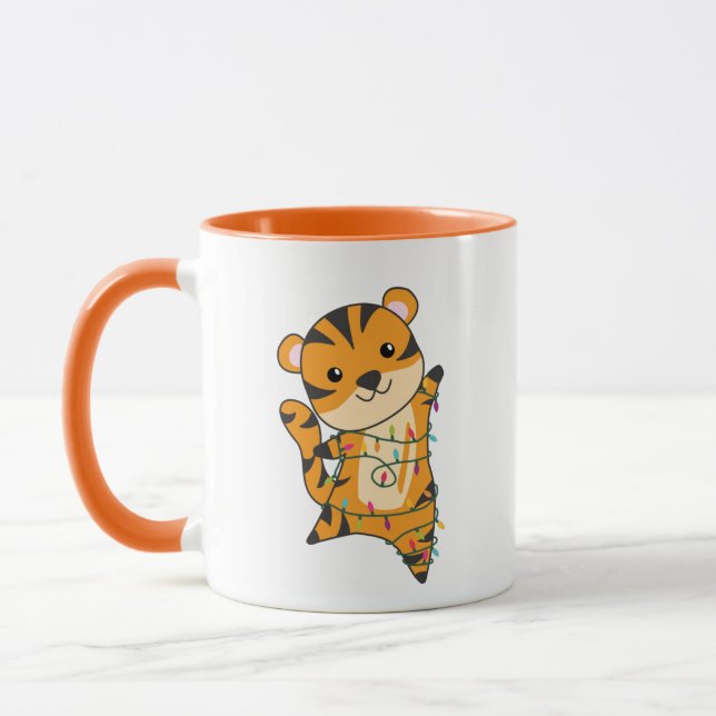 Tiger jul Snö Winter Animals Tiger Mugg (Vänster)