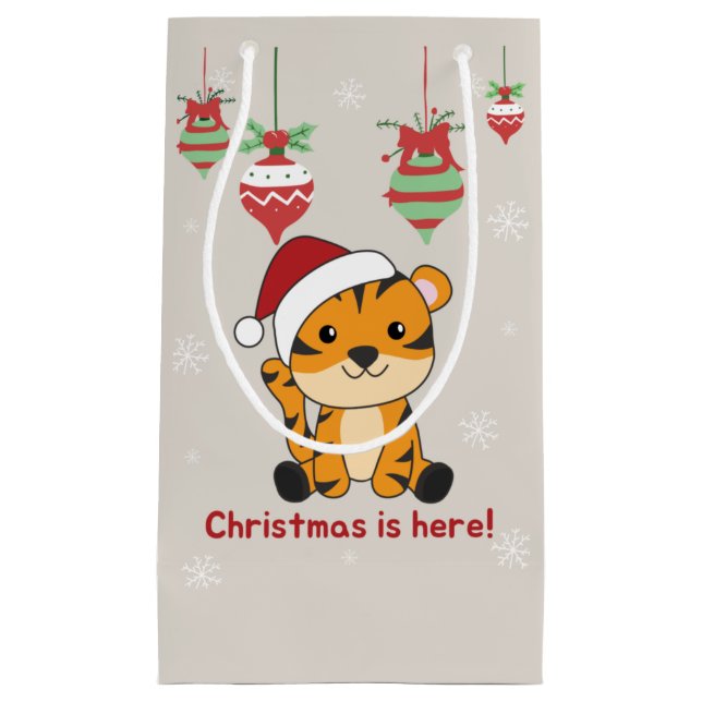 Tiger jul Snö Winter Animals Tiger Small Gi (Framsidan)