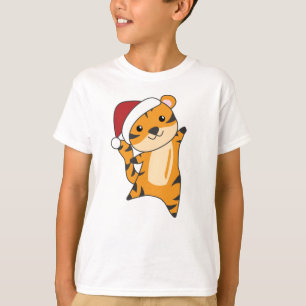 Tiger jul Snö Winter Animals Tiger T Shirt