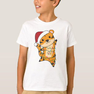 Tiger jul Snö Winter Animals Tiger T Shirt
