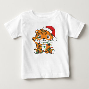 Tiger jul Winter Animals Helgdag Tigers T Shirt