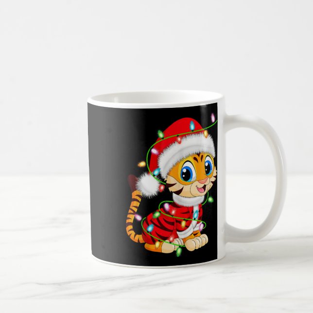 Tiger Julafton Lighting Santa Costume Tiger jul Kaffemugg (Höger)