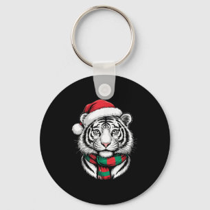 Tiger Julafton Santa Hat F juldräkt Nyckelring