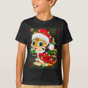 Tiger Julafton Sweater Stil Ugly Santa Tiger Chris T Shirt