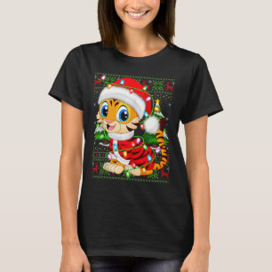 Tiger Julafton Sweater Stil Ugly Santa Tiger Chris T Shirt