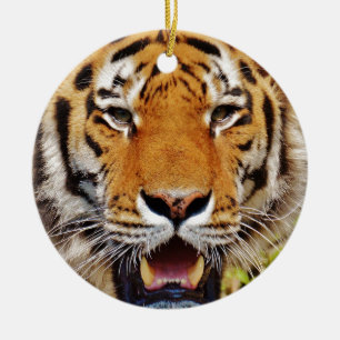 Tiger Julgransprydnad Keramik
