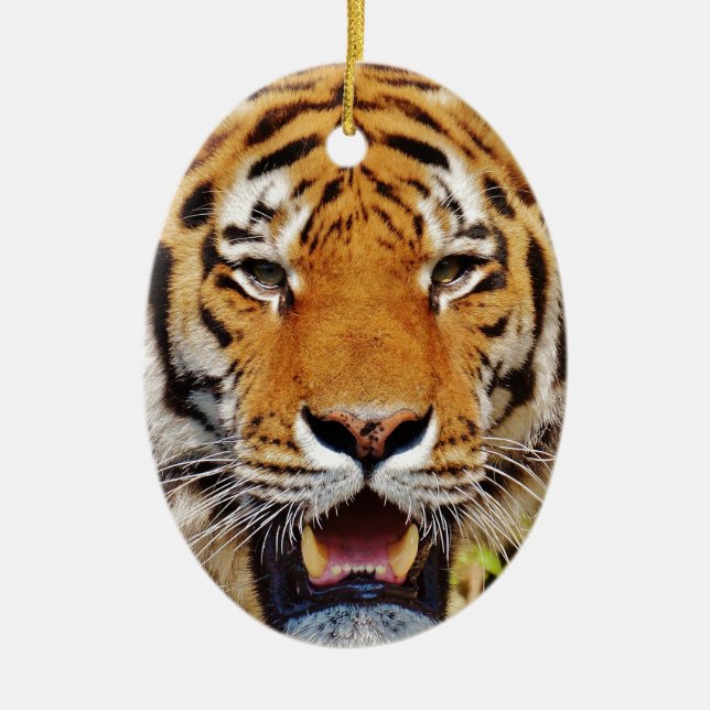 Tiger Julgransprydnad Keramik (Framsidan)