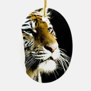 Tiger Julgransprydnad Keramik