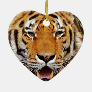 Tiger Julgransprydnad Keramik