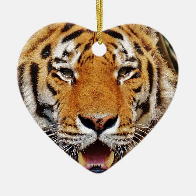 Tiger Julgransprydnad Keramik (Framsidan)
