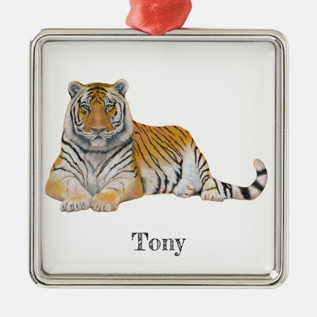 Tiger Julgransprydnad Metall (Framsidan)