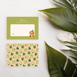Tiger Jungle Baby Shower Parating Advice Anteckningskort