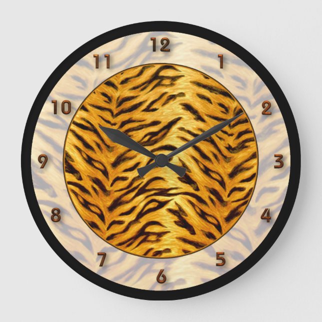 Tiger Jungle Clock Stor Klocka (Framsida)