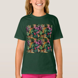 Tiger Jungle Drömmar Sömlös Ytmönster T Shirt