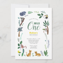 Tiger Jungle Girl | Djur | Första födelsedag Inbjudningar