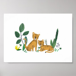 Tiger Jungle Safari barnpojke Poster