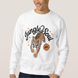 Tiger Jungle Själ Lång Ärmad Tröja