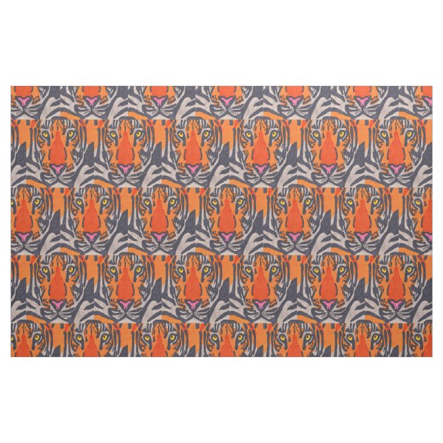 Tiger - Kammad bomullstyg Tyg (Fat Quarter)
