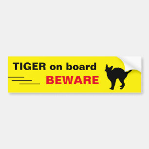TIGER/Kat ombord - Var försiktig - kör-/bildekal Bildekal