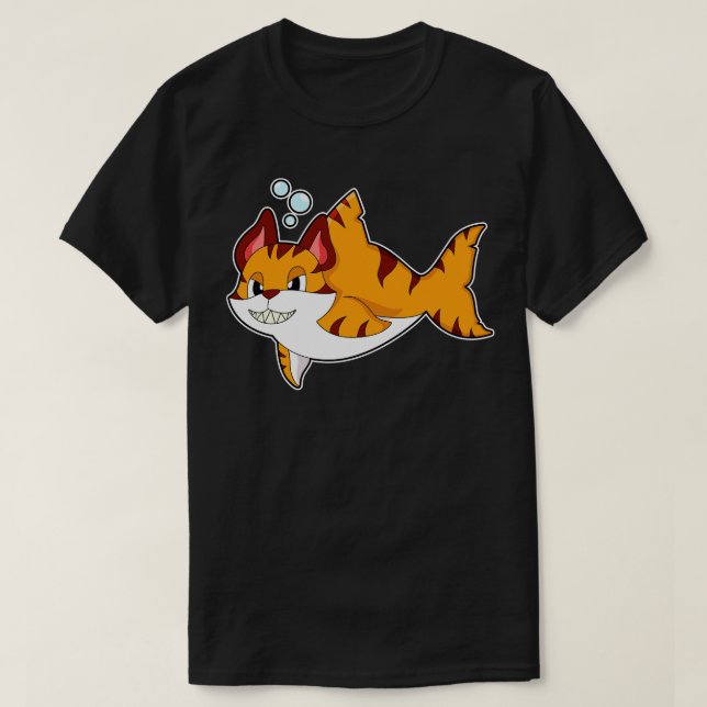 Tiger-katt som i Vatten T Shirt (Design framsida)