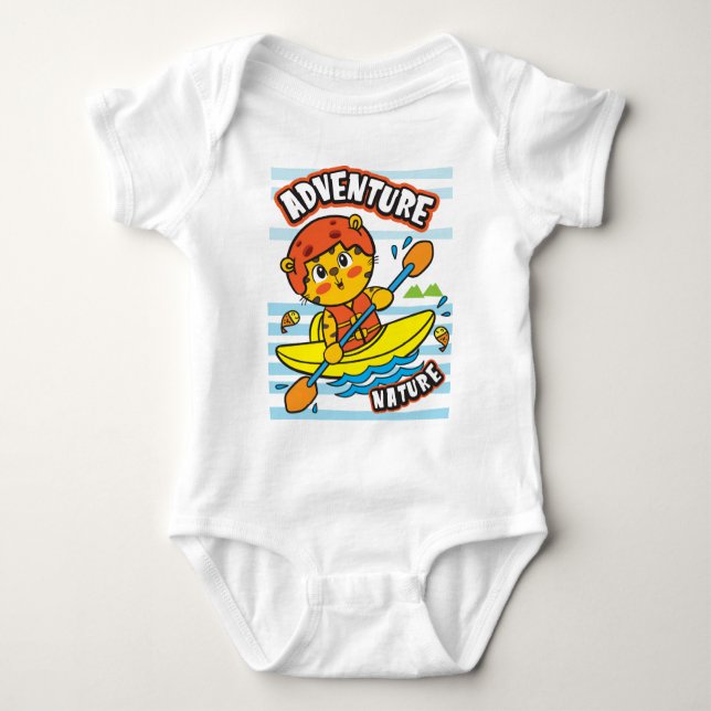 Tiger kayaking t shirt (Framsida)