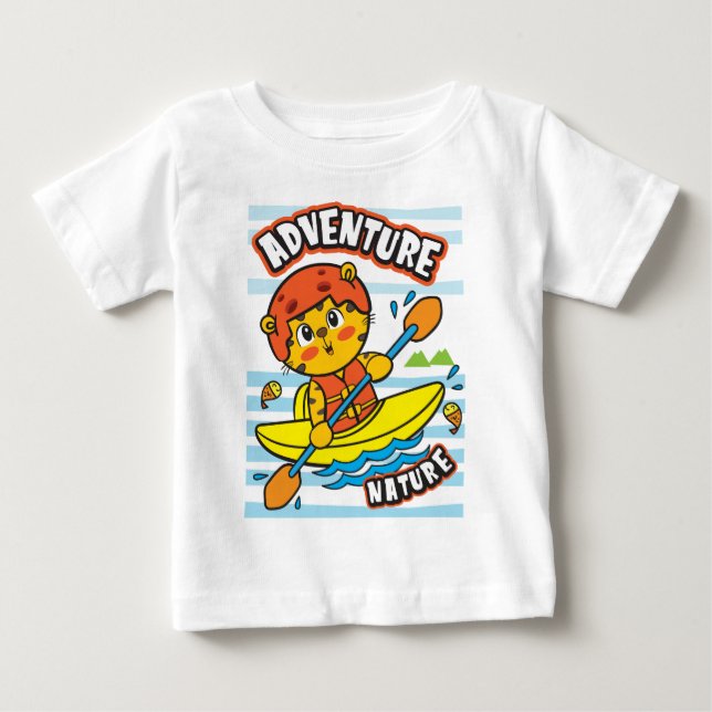 Tiger kayaking t shirt (Framsida)