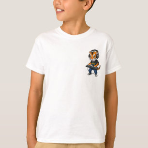 Tiger Keybord DJ Musiker Hip Hop Barn T Shirt