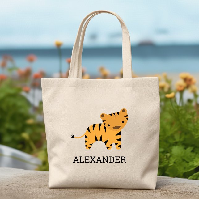 Tiger Kids Söt Personlig Tygkasse (Skapare uppladdad)