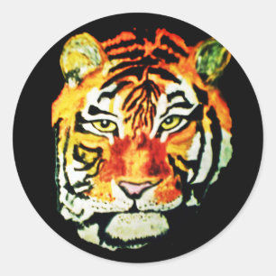 TIGER-klistermärken Runt Klistermärke
