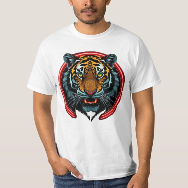 „Tiger – König des Dschungels“ T Shirt (Framsida)