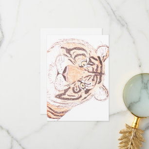 Tiger - kort med stort tack