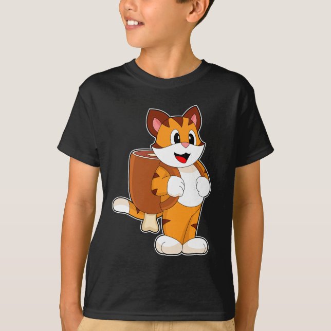 Tiger Kött-ryggsäck T Shirt (Framsida)
