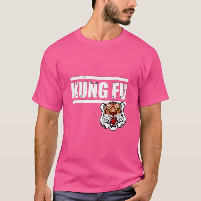Tiger Kung fu Martial Arts T Shirt (Framsida)