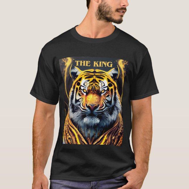 Tiger Kung Golden Gult och Black T Shirt (Framsida)