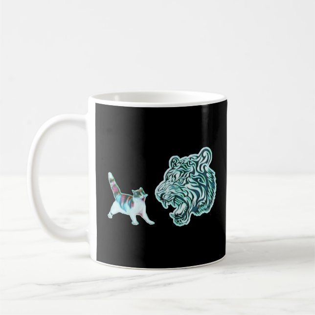 Tiger kung i djungeln och djuren kaffemugg (Vänster)
