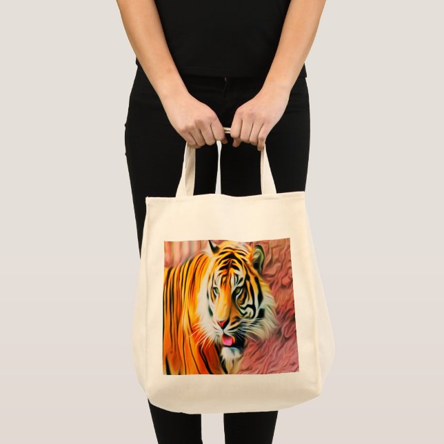 Tiger Large Tote Bag Tygkasse (Framsida (produkt))