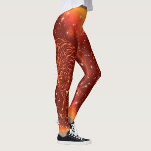 Tiger Leggings som går i Galaxy Starry Natt