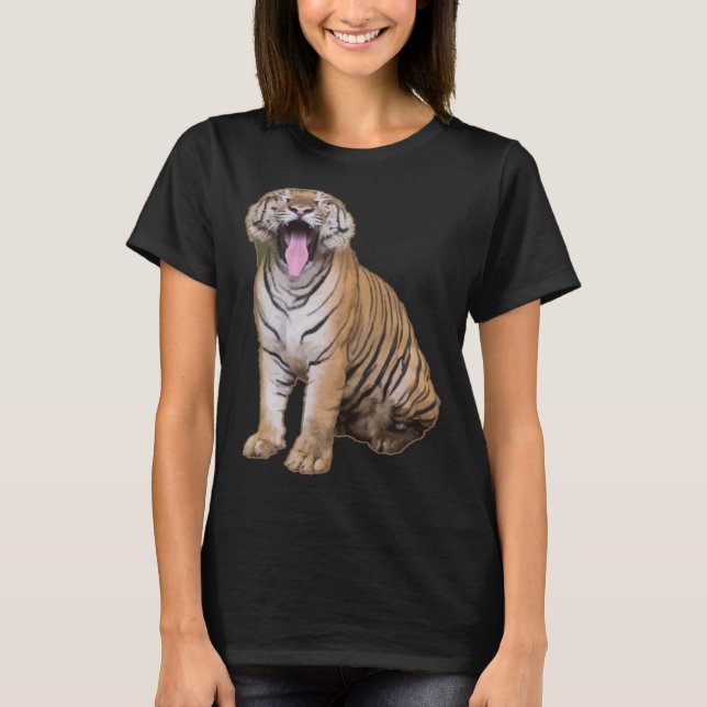 TIGER LEJONT JAGUAR LEOPARD HEAD ANIMAL SUPPORT T SHIRT (Framsida)
